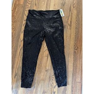 Sequin Black Leggings